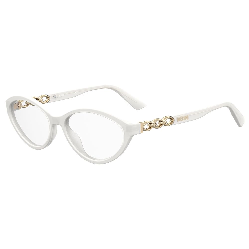 Moschino White Acetate Glasses Frames
