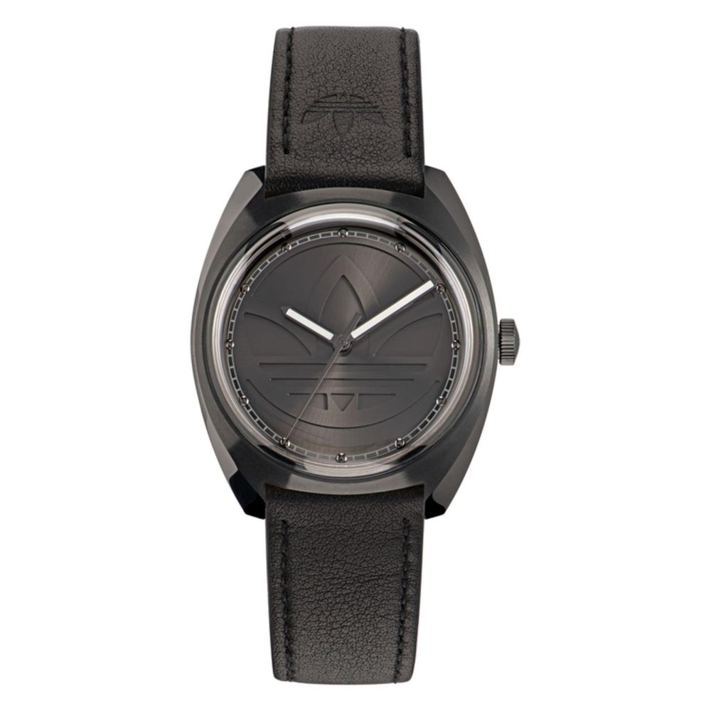 Adidas Black Leather Watch Adidas