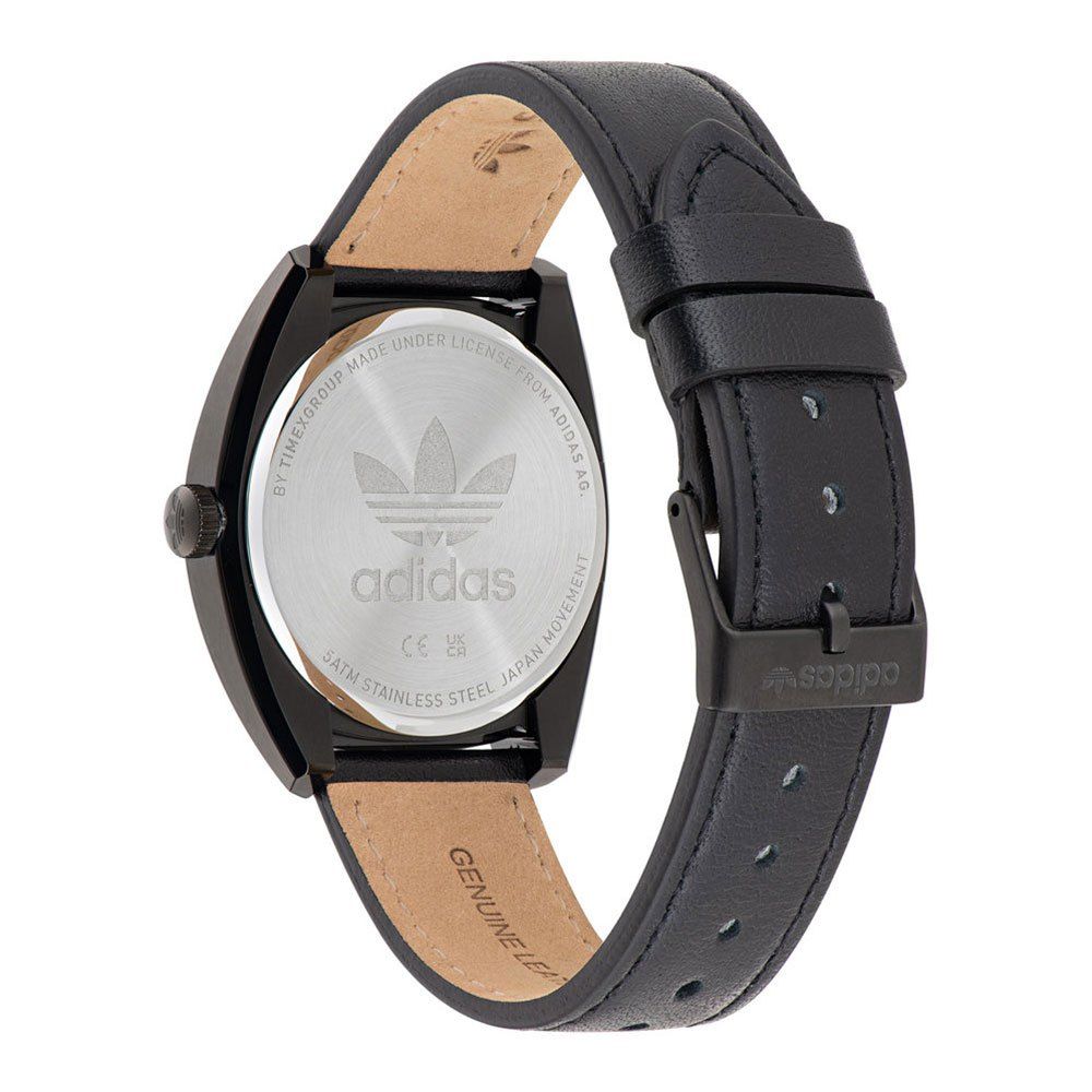 Adidas Black Leather Watch Adidas