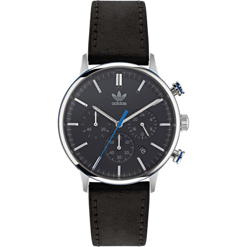 Adidas Black Leather Watch Adidas