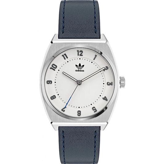 Adidas Blue Leather Watch Adidas