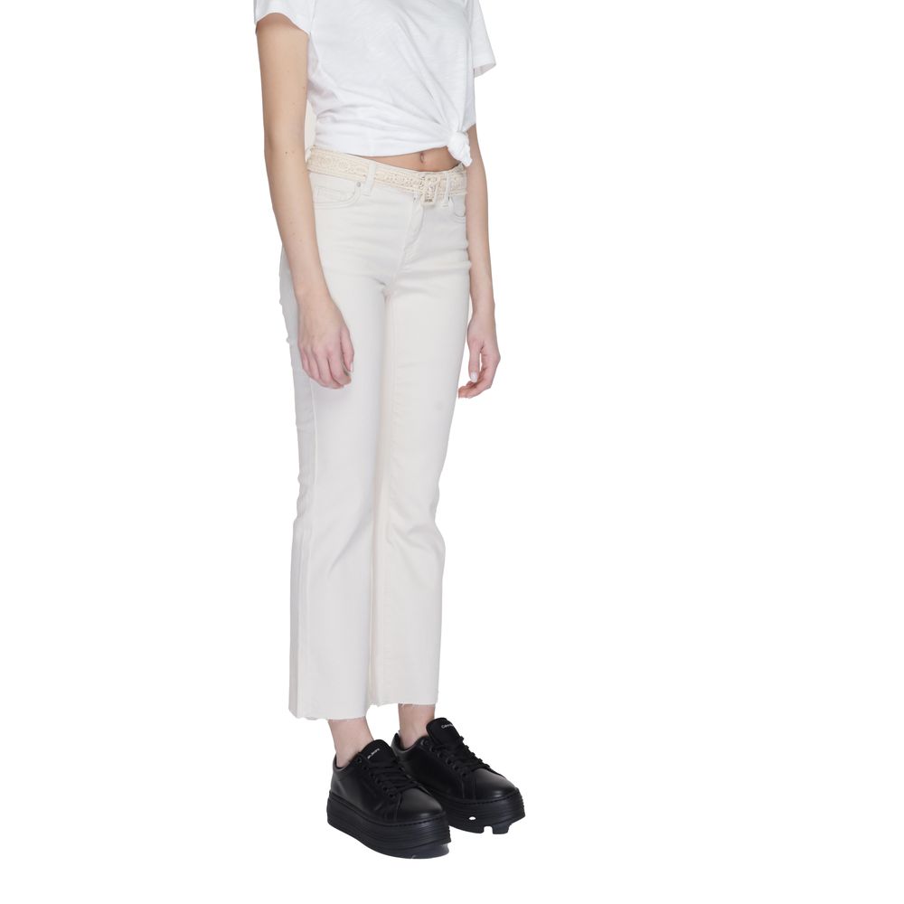 Vero Moda Beige Cotton Bootcut Jeans Vero Moda