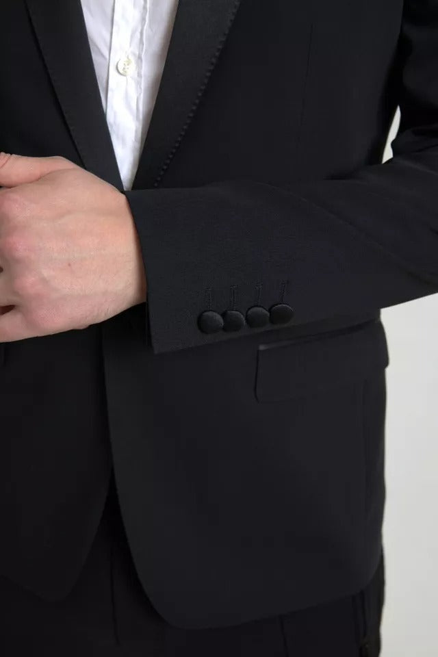 Dolce & Gabbana Black Wool Single Breasted MARTINI Blazerclothing - Eljoys Fashion 