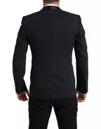 Dolce & Gabbana Black Wool Single Breasted MARTINI Blazerclothing - Eljoys Fashion 