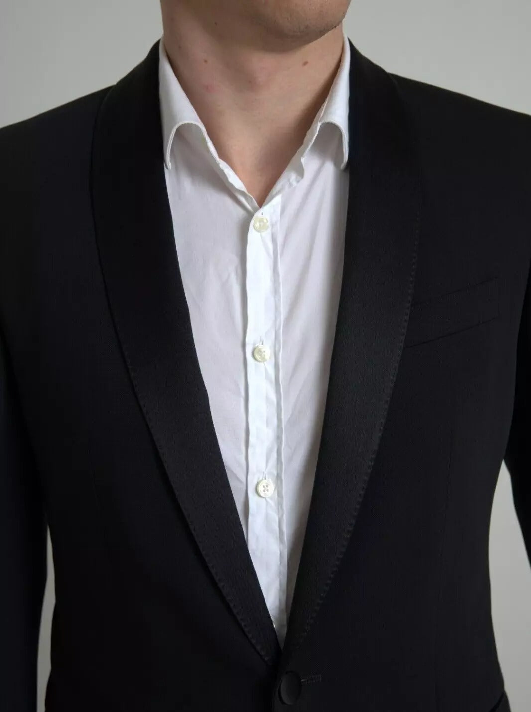 Dolce & Gabbana Black Wool Single Breasted MARTINI Blazerclothing - Eljoys Fashion 