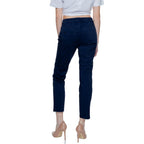 Street One Blue Cotton Casual Pants - Eljoys Fashion 