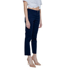 Street One Blue Cotton Casual Pants - Eljoys Fashion 