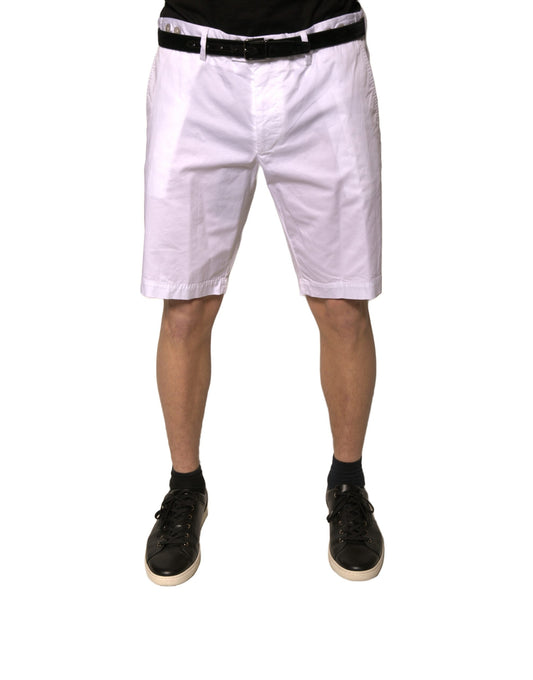 Dolce & Gabbana White Chinos Cotton Stretch Casual Shorts Dolce & Gabbana