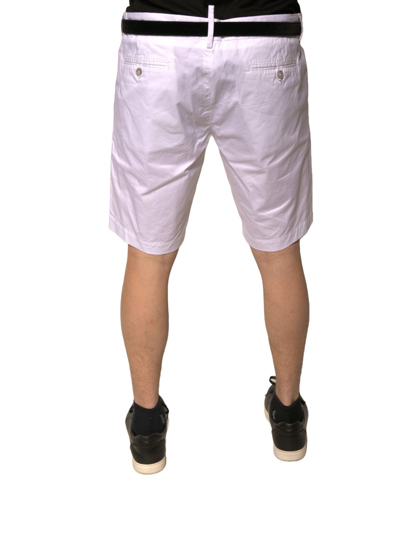 Dolce & Gabbana White Chinos Cotton Stretch Casual Shorts Dolce & Gabbana