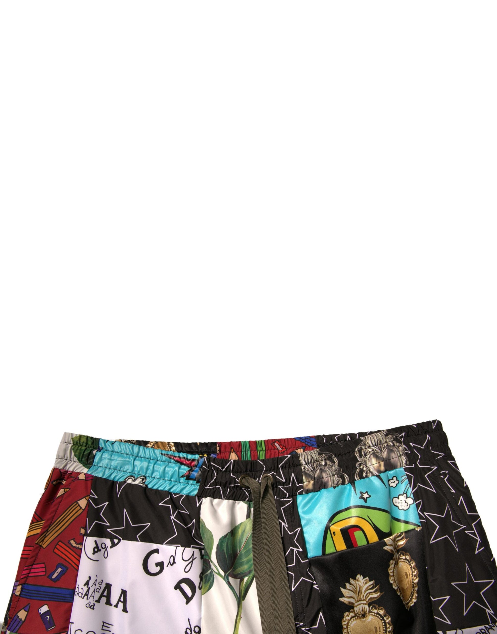 Dolce & Gabbana Multicolor Patchwork Cargo Bermuda Shorts Dolce & Gabbana