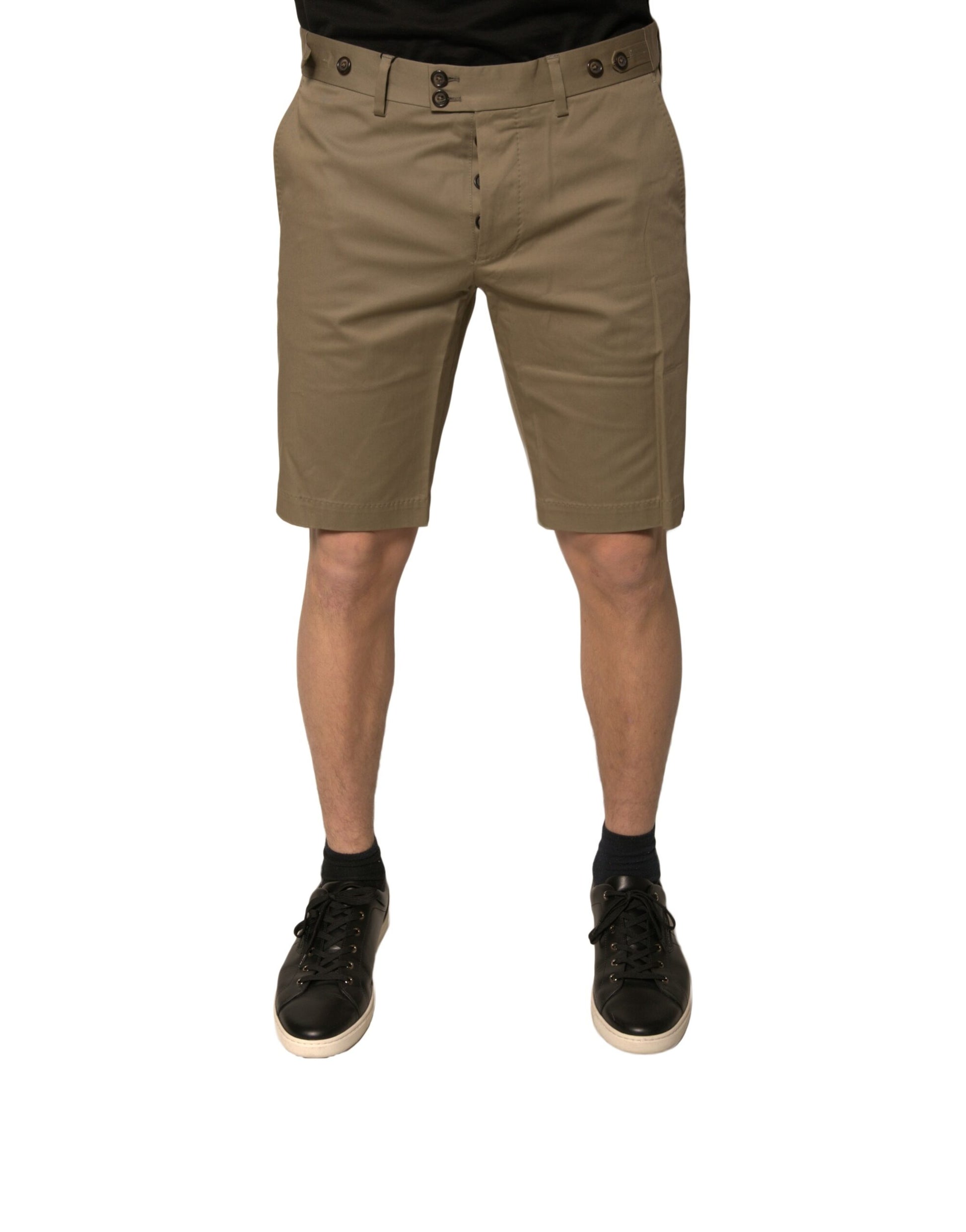 Dolce & Gabbana Brown Chino Cotton Stretch Casual Shorts Dolce & Gabbana