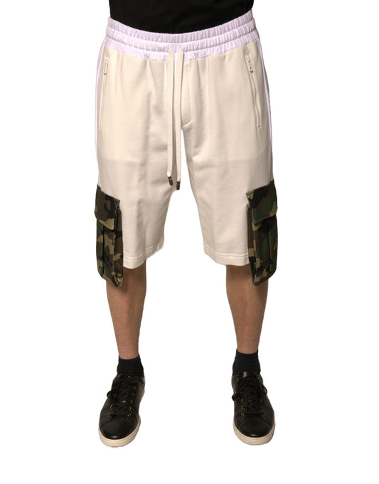 Dolce & Gabbana Beige Cotton Men Casual Cargo Bermuda Shorts Dolce & Gabbana