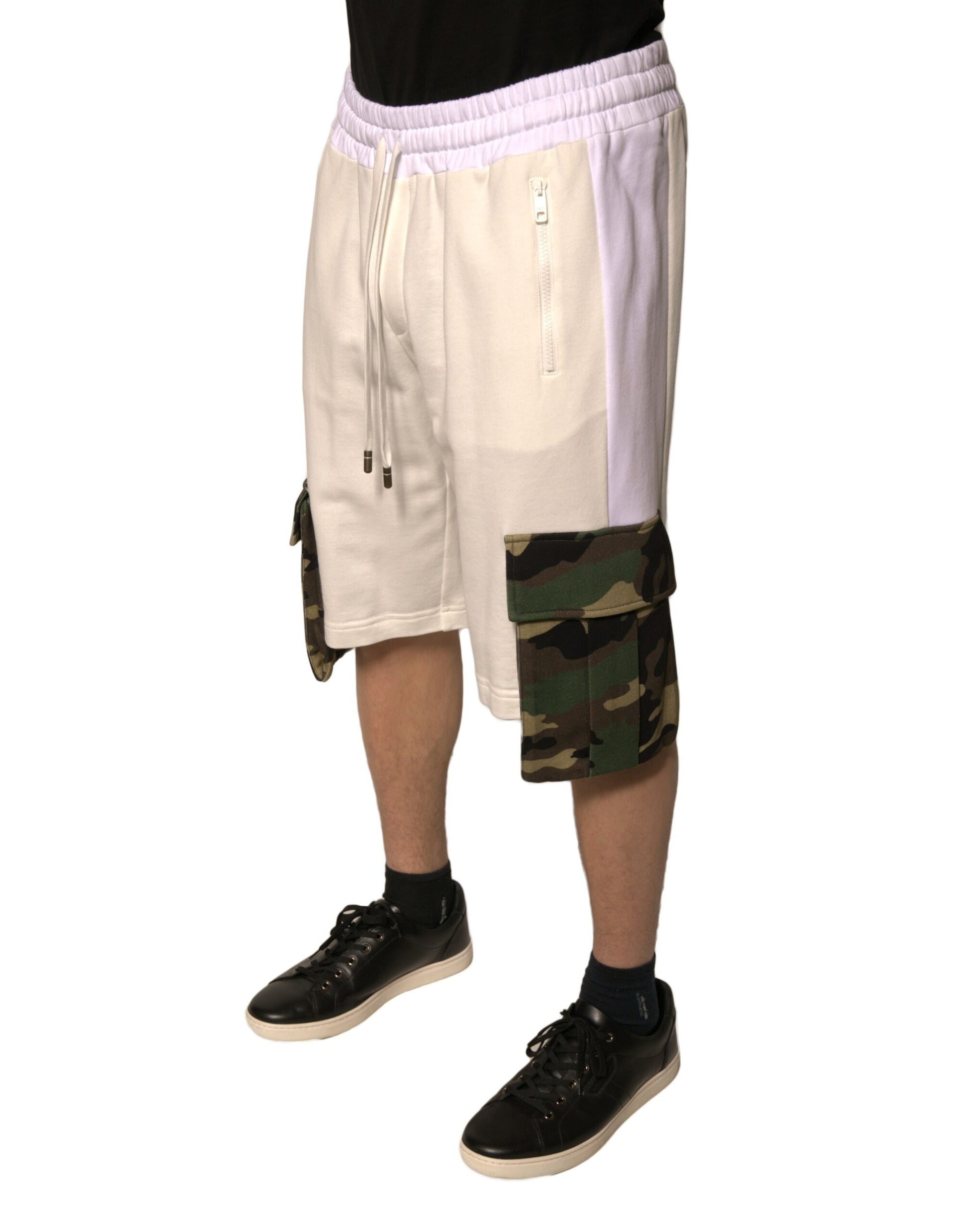 Dolce & Gabbana Beige Cotton Men Casual Cargo Bermuda Shorts Dolce & Gabbana