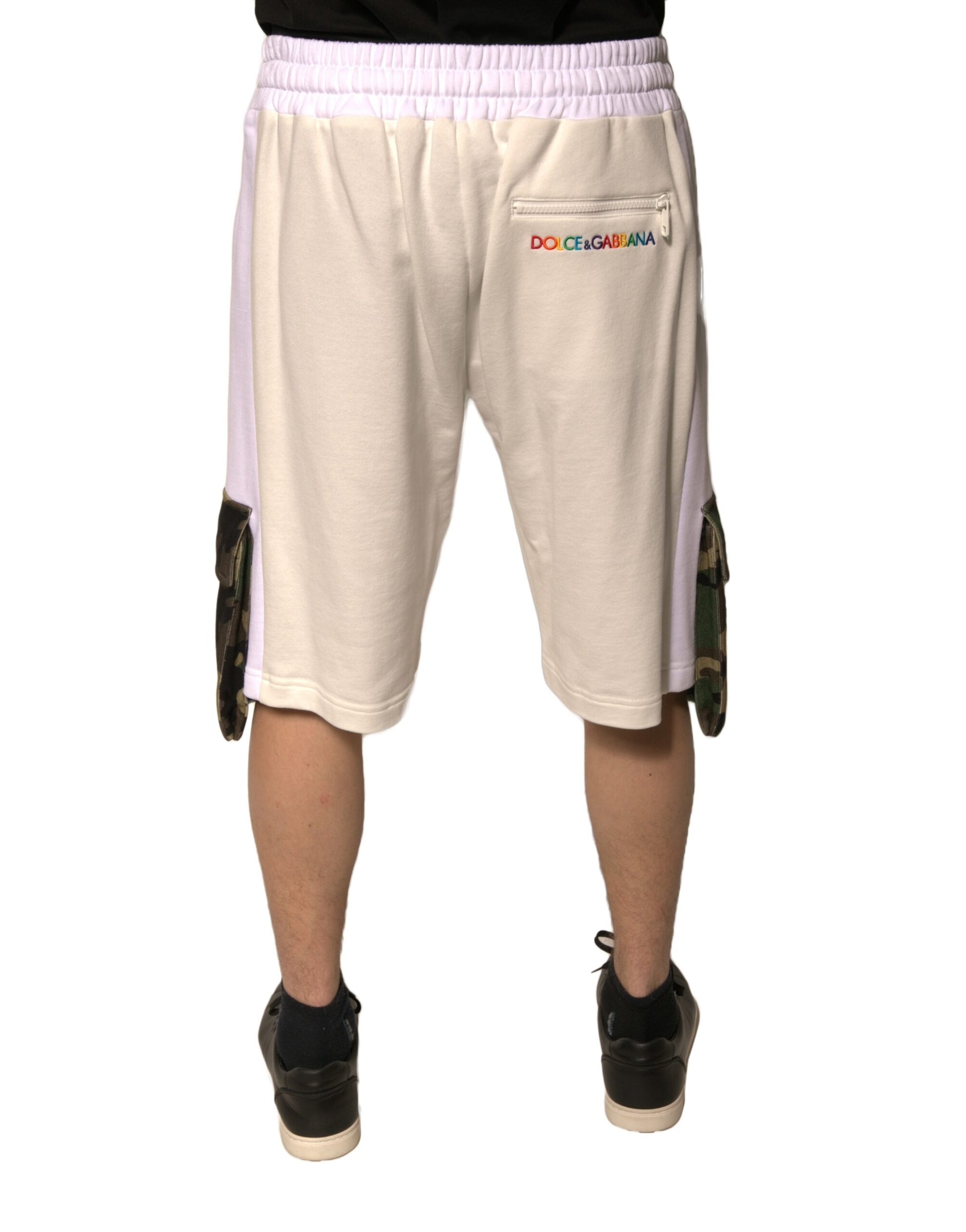 Dolce & Gabbana Beige Cotton Men Casual Cargo Bermuda Shorts Dolce & Gabbana