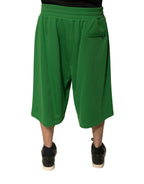 Dolce & Gabbana Green Cotton Blend Men Bermuda Shorts - Eljoys Fashion 