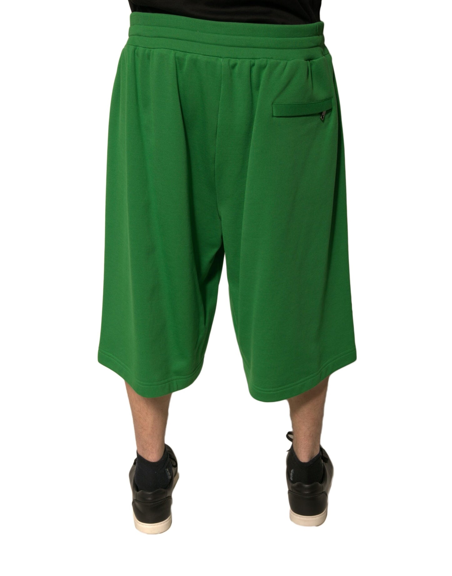 Dolce & Gabbana Green Cotton Blend Men Bermuda Shorts Dolce & Gabbana