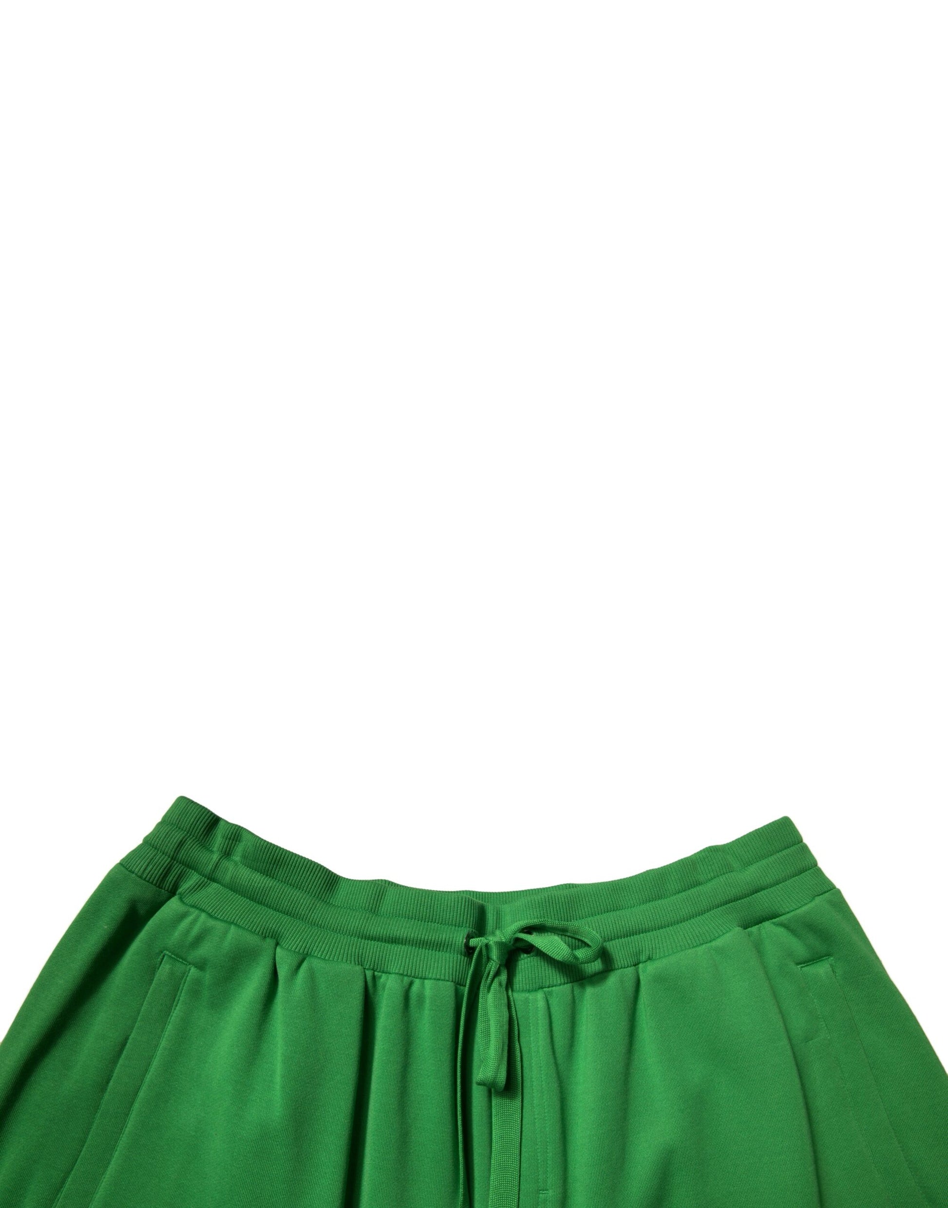Dolce & Gabbana Green Cotton Blend Men Bermuda Shorts Dolce & Gabbana