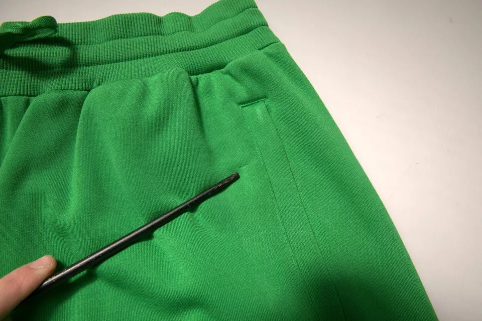 Dolce & Gabbana Green Cotton Blend Men Bermuda Shorts Dolce & Gabbana