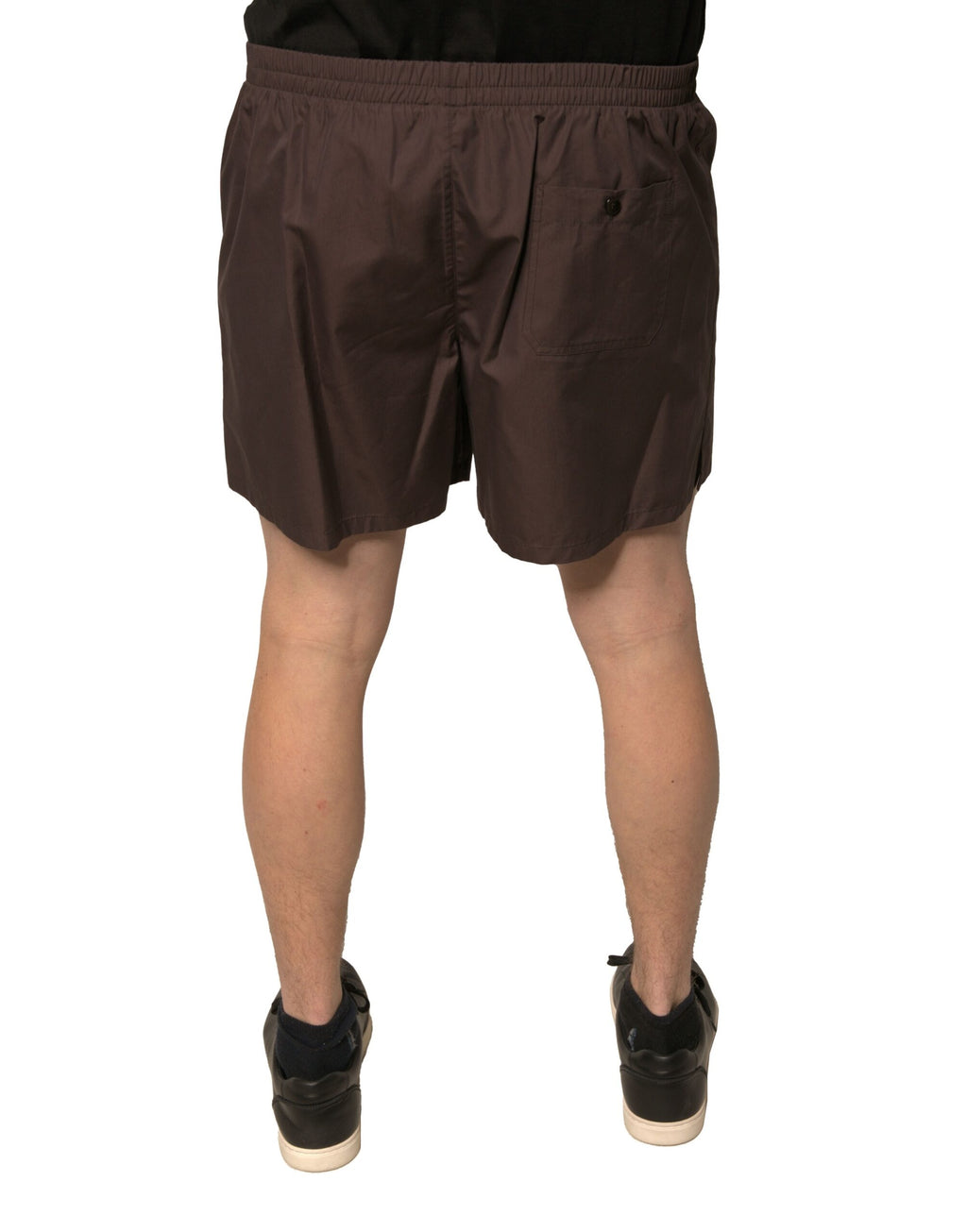 Dolce & Gabbana Brown Cotton Blend Men Mid Waist Shorts - Eljoys Fashion 