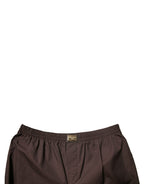 Dolce & Gabbana Brown Cotton Blend Men Mid Waist Shorts - Eljoys Fashion 