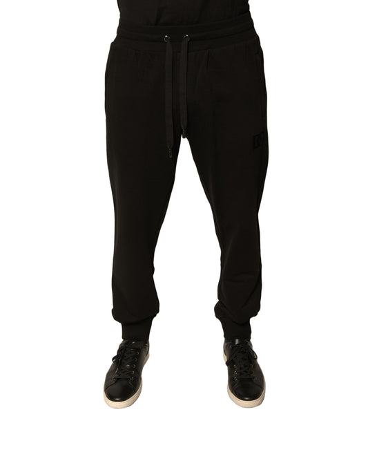 Dolce & Gabbana Black Cotton Jogger Men Sweatpants Pants Dolce & Gabbana