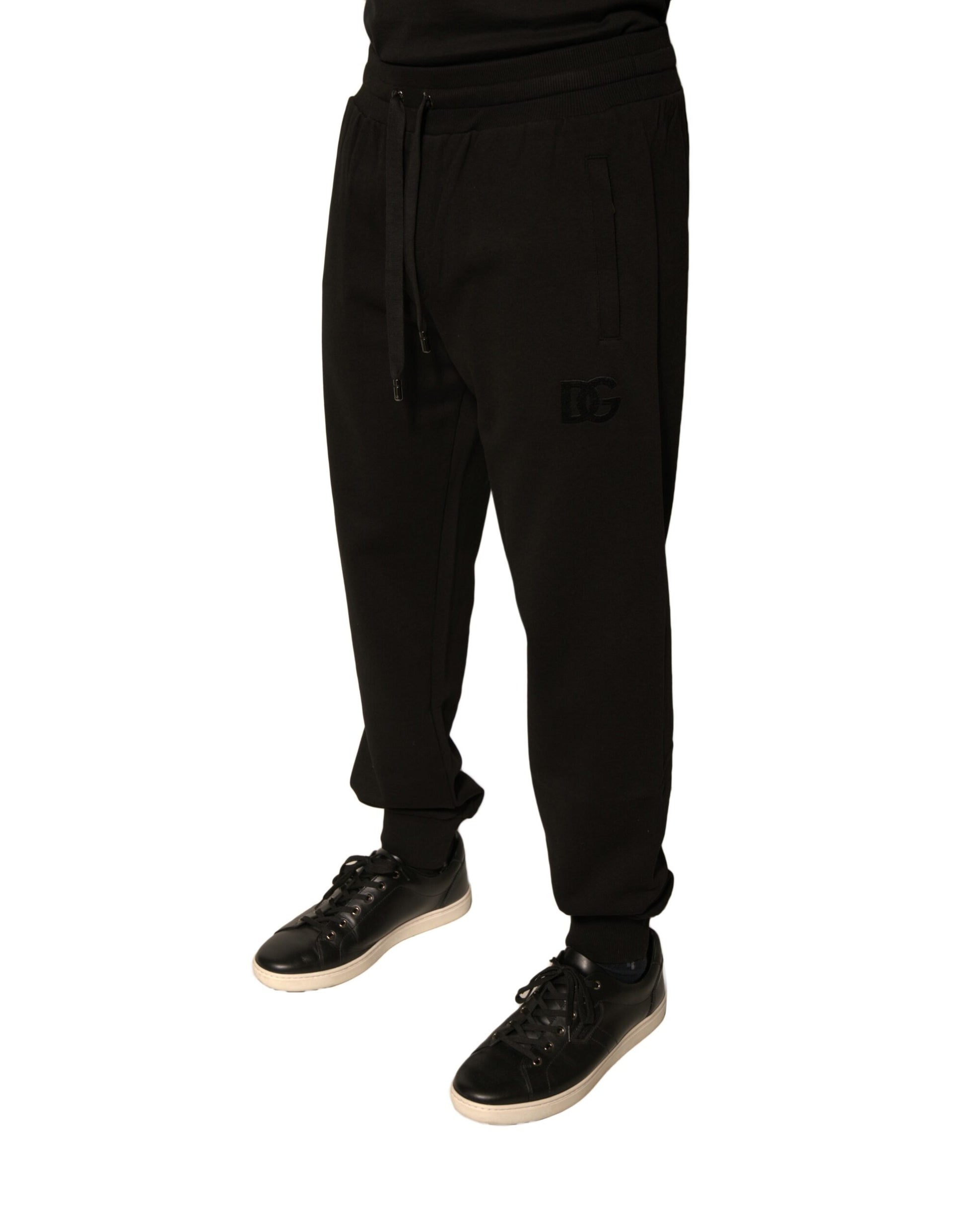 Dolce & Gabbana Black Cotton Jogger Men Sweatpants Pants Dolce & Gabbana