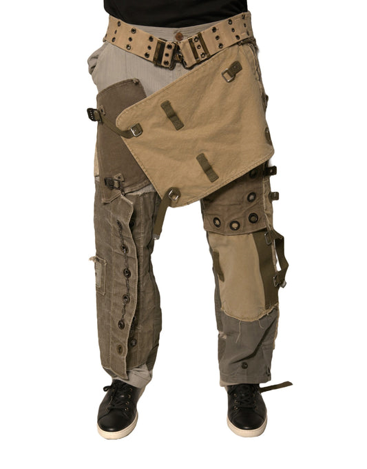Dolce & Gabbana Multicolor Reconstructed Flight Cargo Pants Dolce & Gabbana