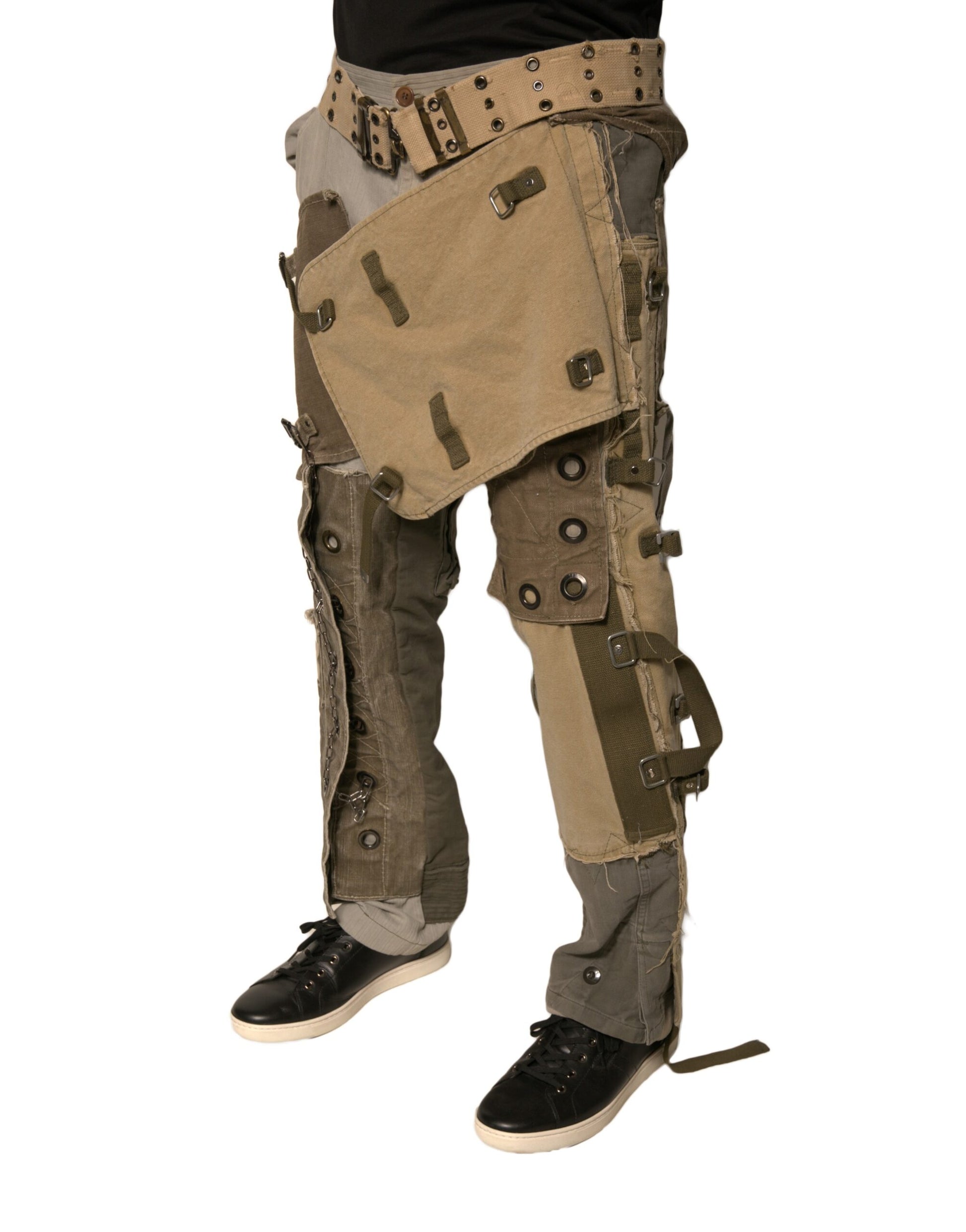 Dolce & Gabbana Multicolor Reconstructed Flight Cargo Pants Dolce & Gabbana