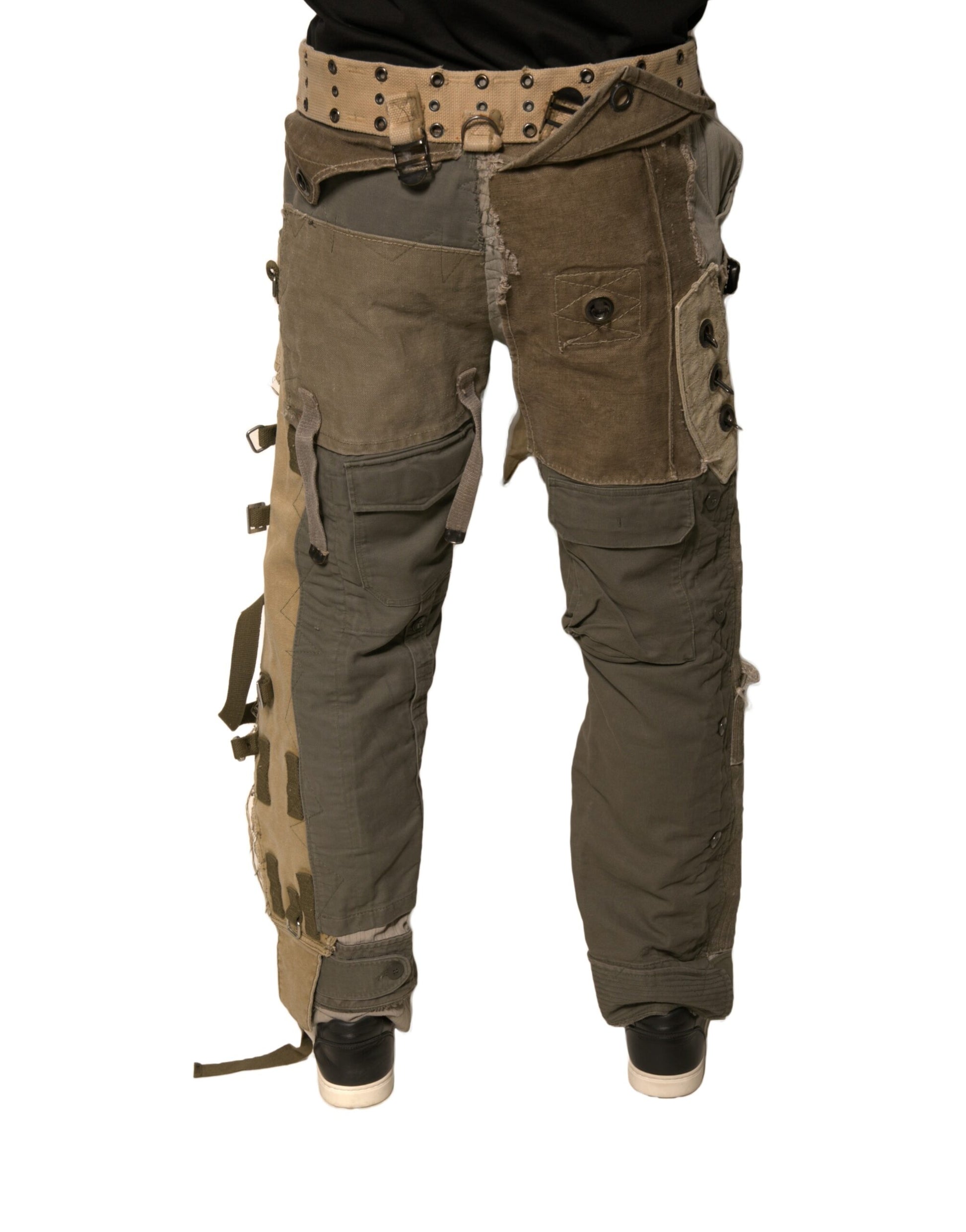 Dolce & Gabbana Multicolor Reconstructed Flight Cargo Pants Dolce & Gabbana