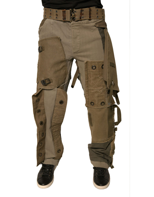 Dolce & Gabbana Multicolor Reconstructed Flight Cargo Pants Dolce & Gabbana
