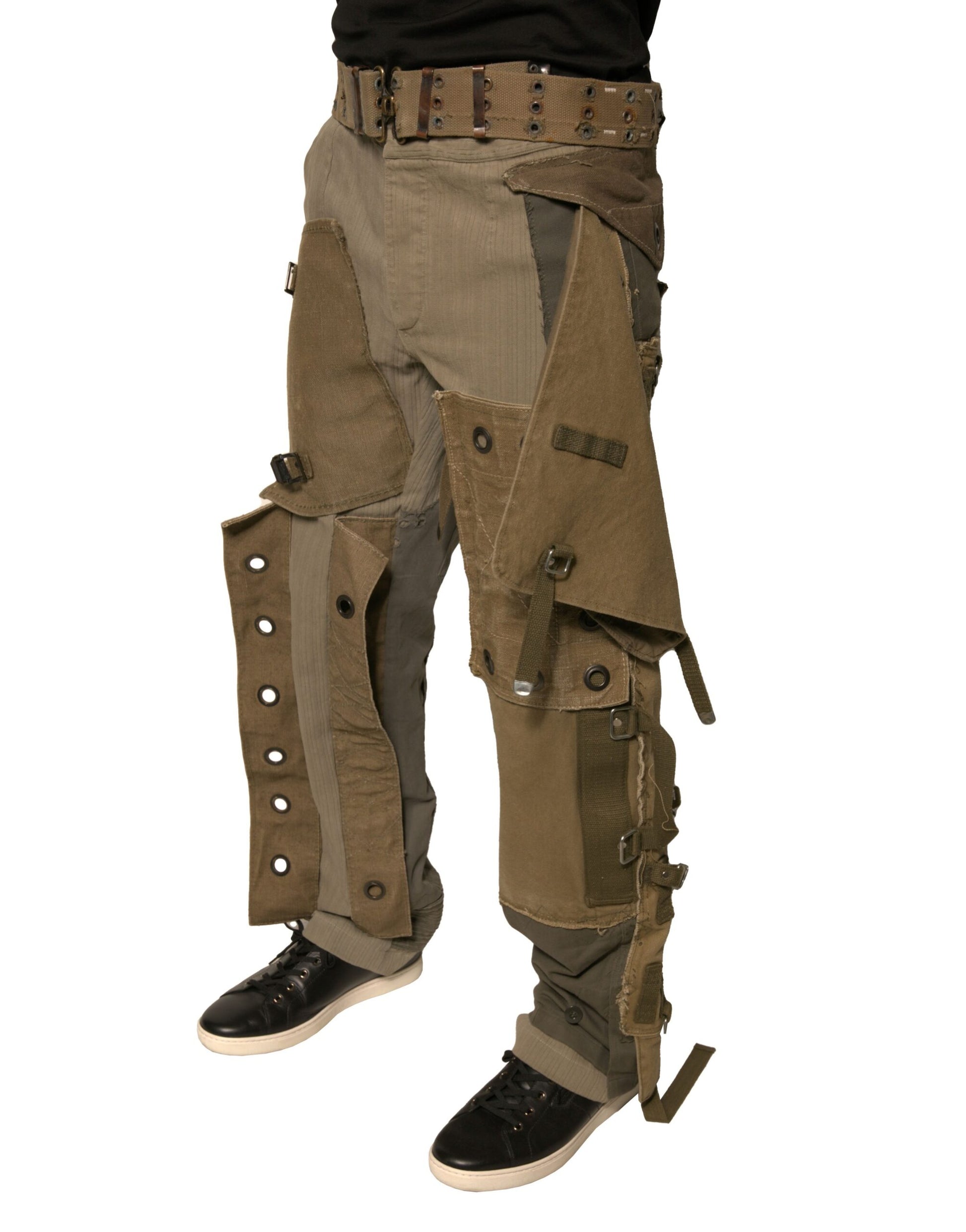 Dolce & Gabbana Multicolor Reconstructed Flight Cargo Pants Dolce & Gabbana