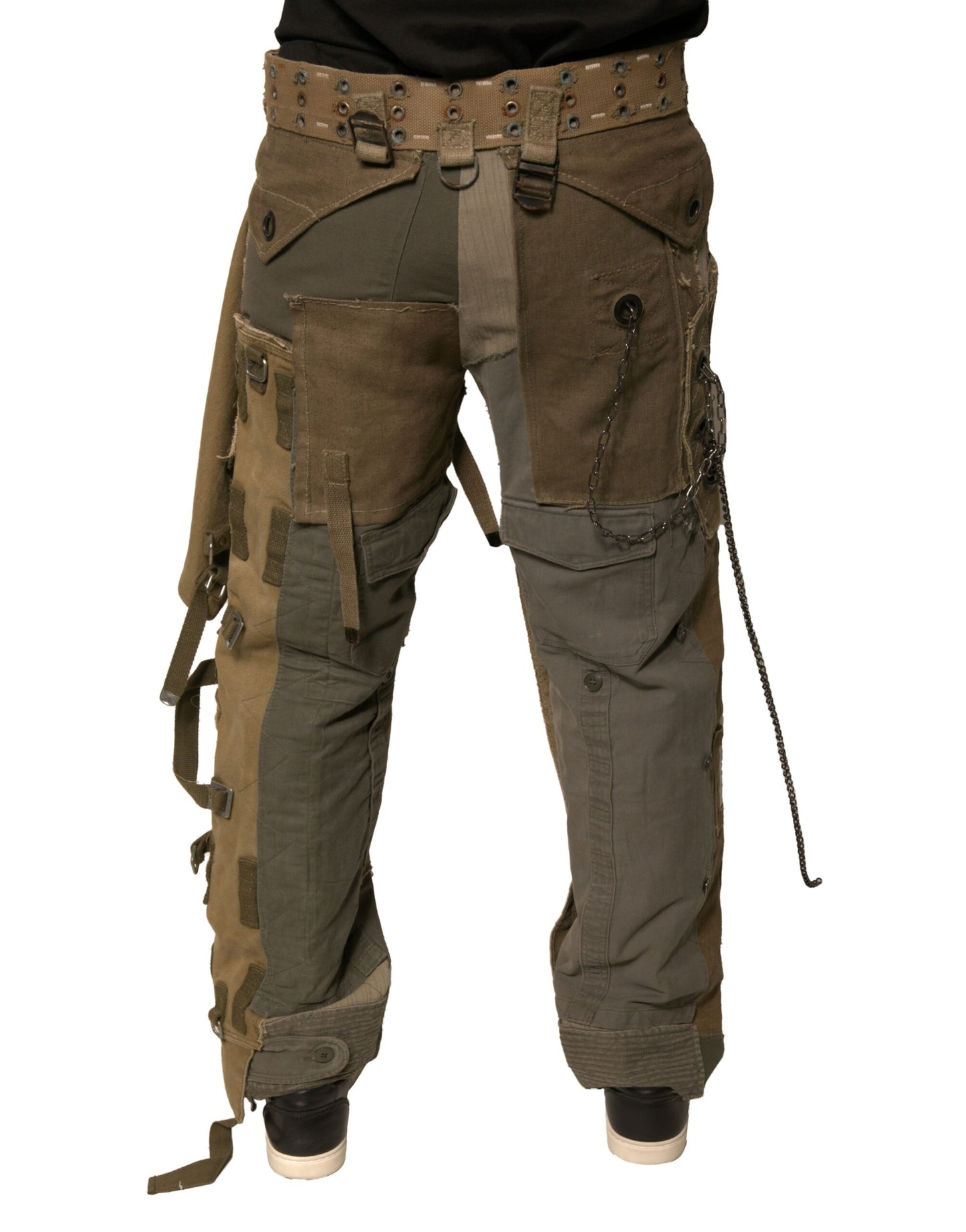 Dolce & Gabbana Multicolor Reconstructed Flight Cargo Pants Dolce & Gabbana