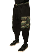 Dolce & Gabbana Black Camouflage Cotton Jogger Cargo Pants - Eljoys Fashion 