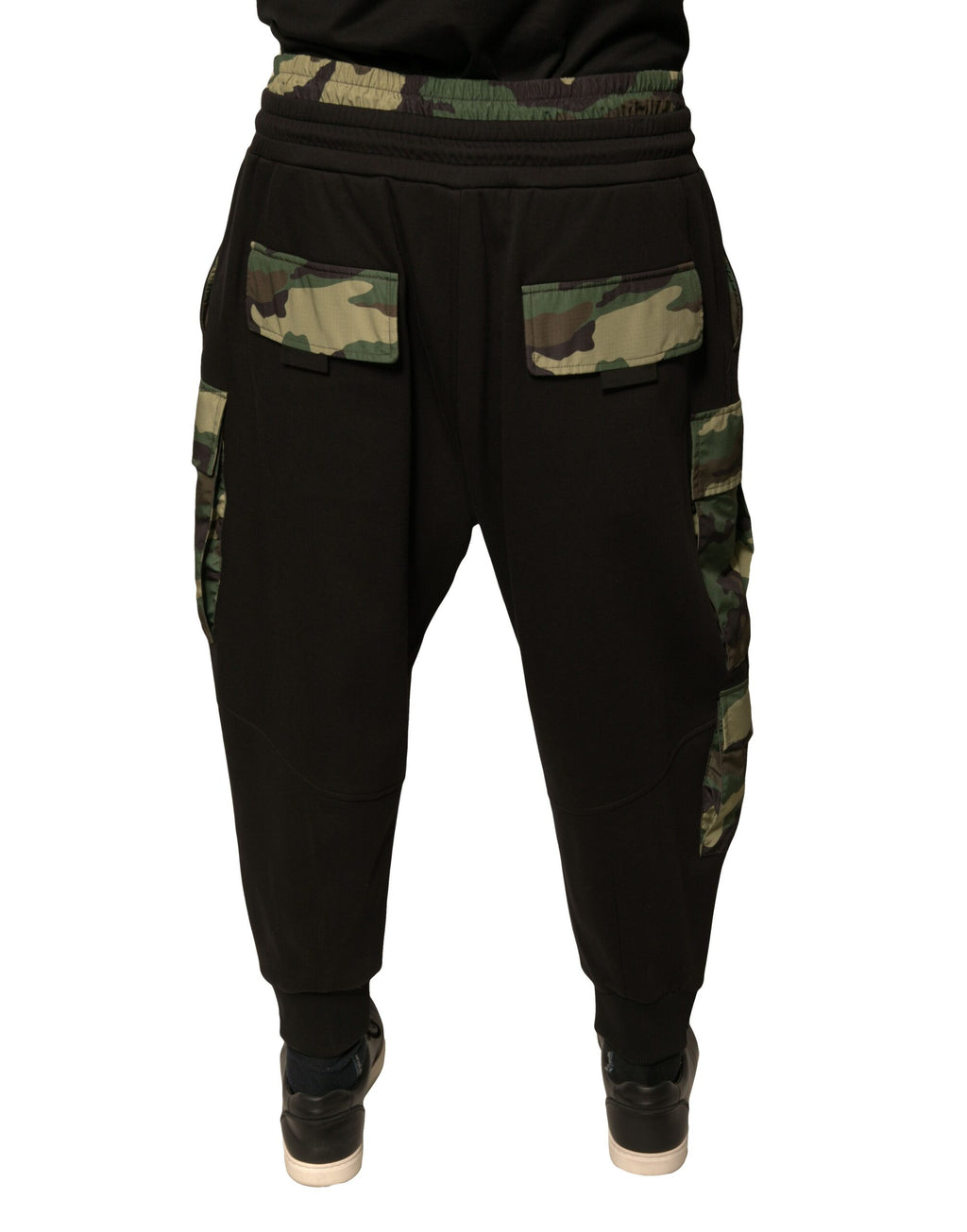 Dolce & Gabbana Black Camouflage Cotton Jogger Cargo Pants - Eljoys Fashion 