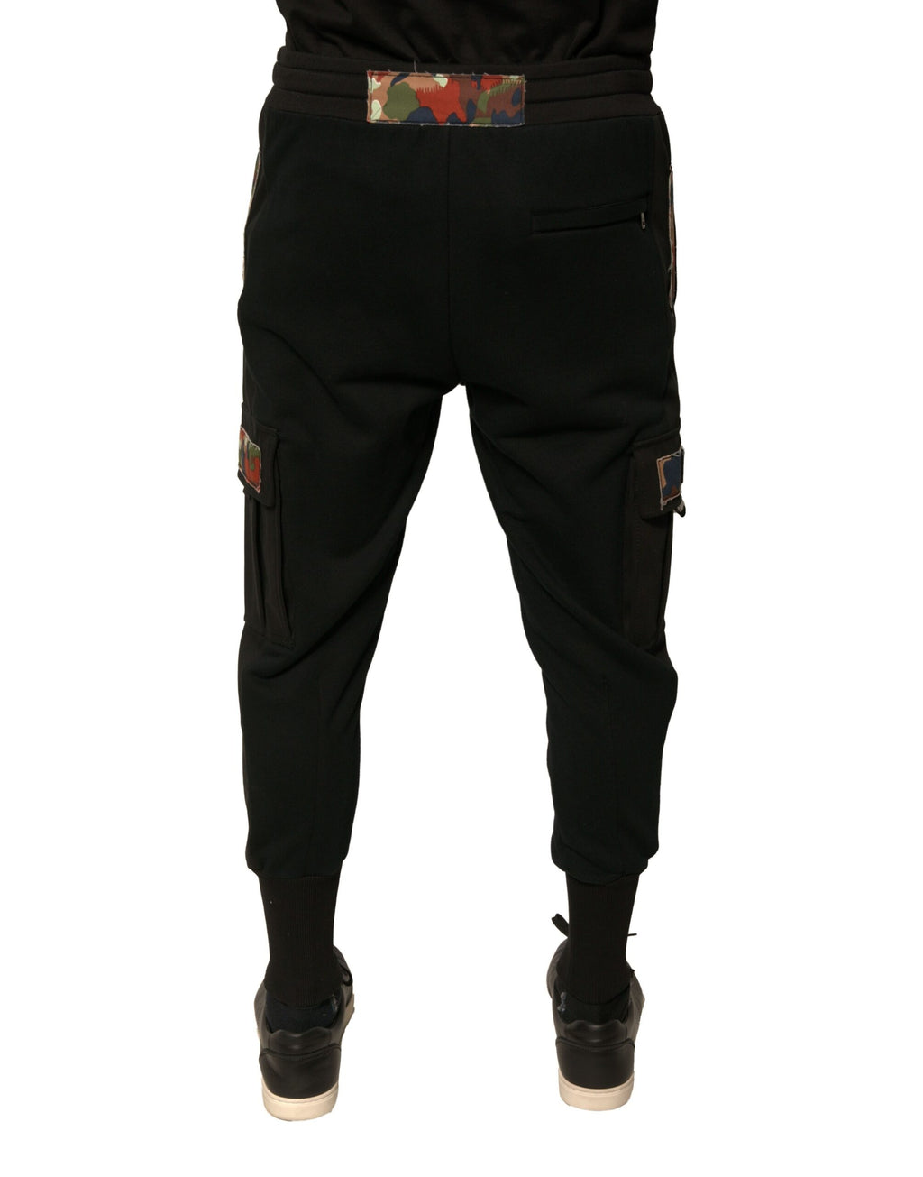 Dolce & Gabbana Black Cotton Jogger Cargo Sweatpants Pants - Eljoys Fashion 