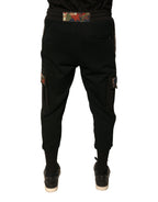 Dolce & Gabbana Black Cotton Jogger Cargo Sweatpants Pants - Eljoys Fashion 