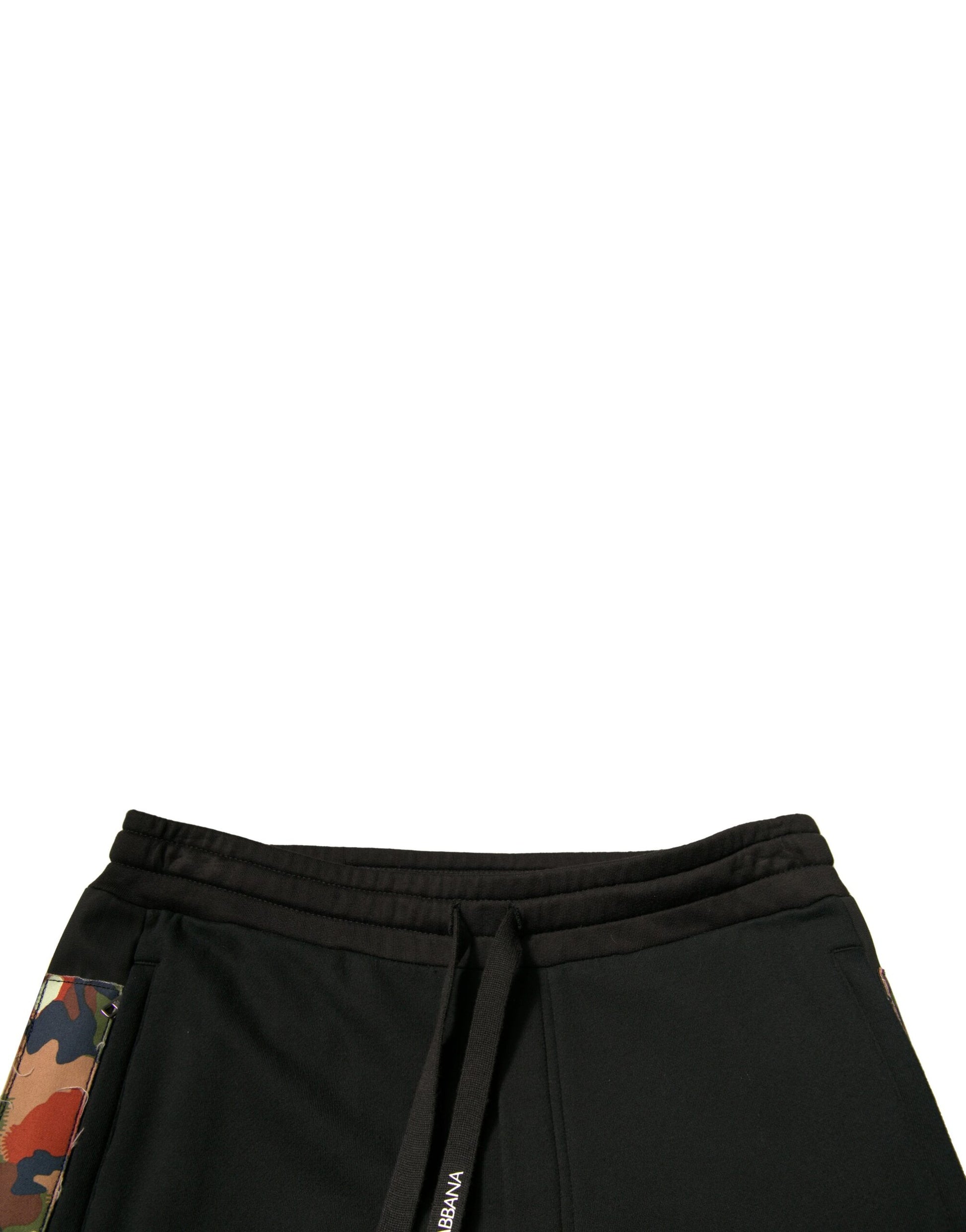 Dolce & Gabbana Black Cotton Jogger Cargo Sweatpants Pants Dolce & Gabbana