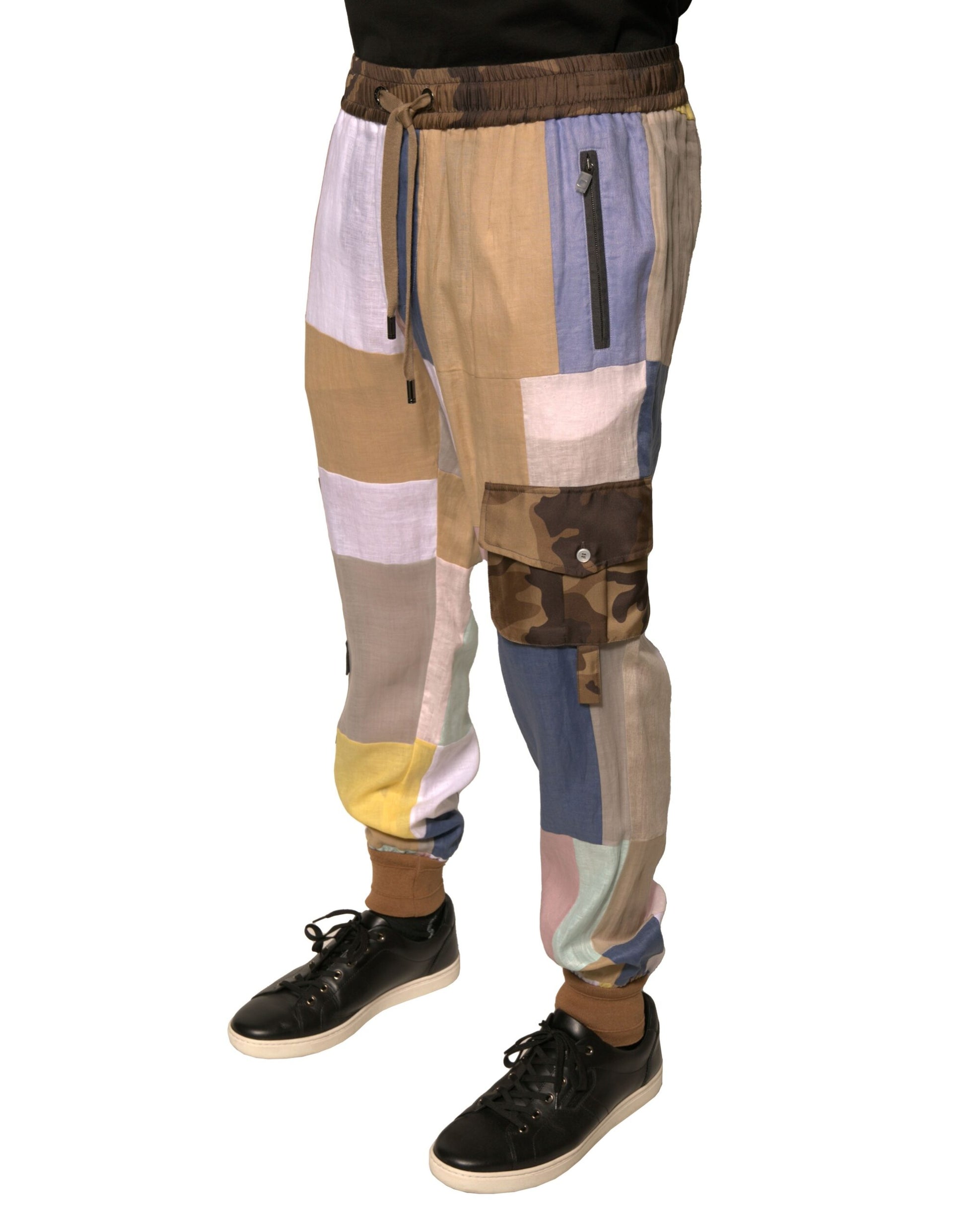 Dolce & Gabbana Multicolor Patchwork Jogger Sweatpants Pants Dolce & Gabbana