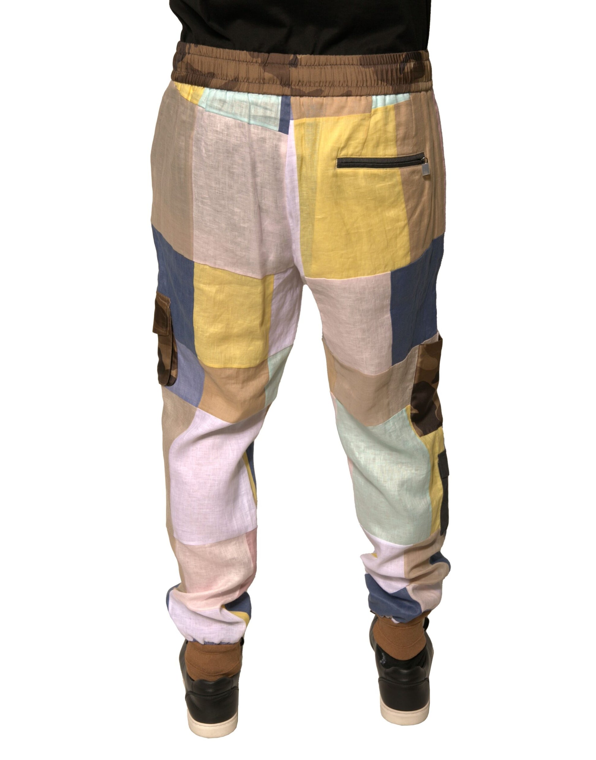 Dolce & Gabbana Multicolor Patchwork Jogger Sweatpants Pants Dolce & Gabbana