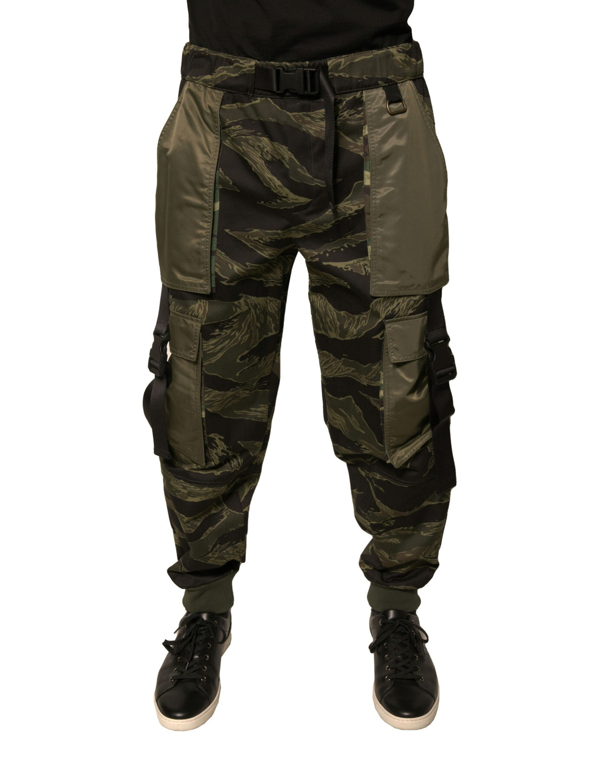 Dolce & Gabbana Green Cotton Jogger Cargo Pants - Eljoys Fashion 