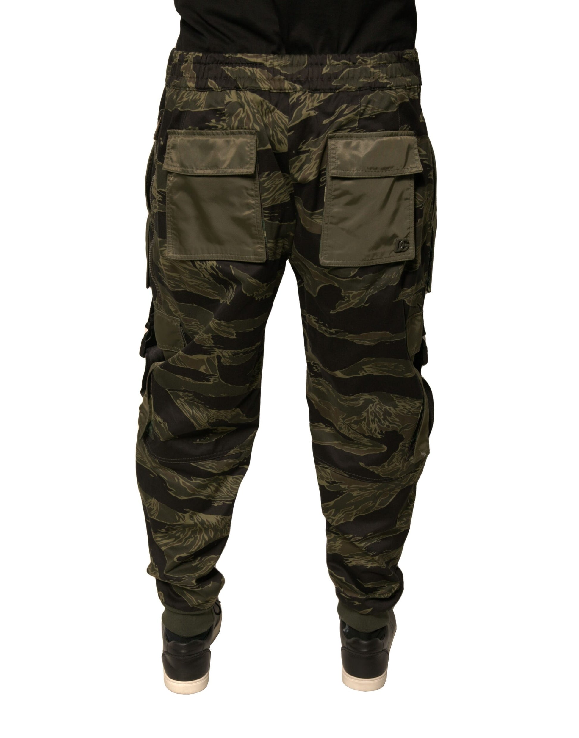 Dolce & Gabbana Green Cotton Jogger Cargo Pants Dolce & Gabbana