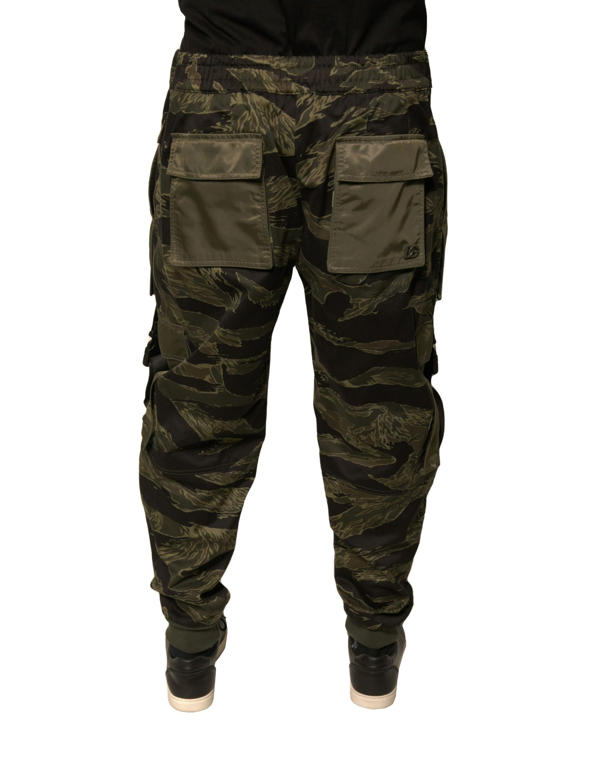 Dolce & Gabbana Green Cotton Jogger Cargo Pants - Eljoys Fashion 