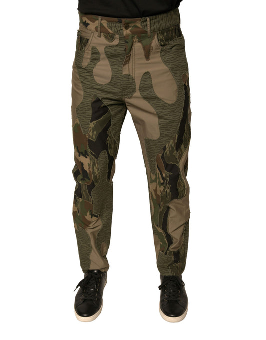 Dolce & Gabbana Multicolor Camouflage Cotton Pants Dolce & Gabbana