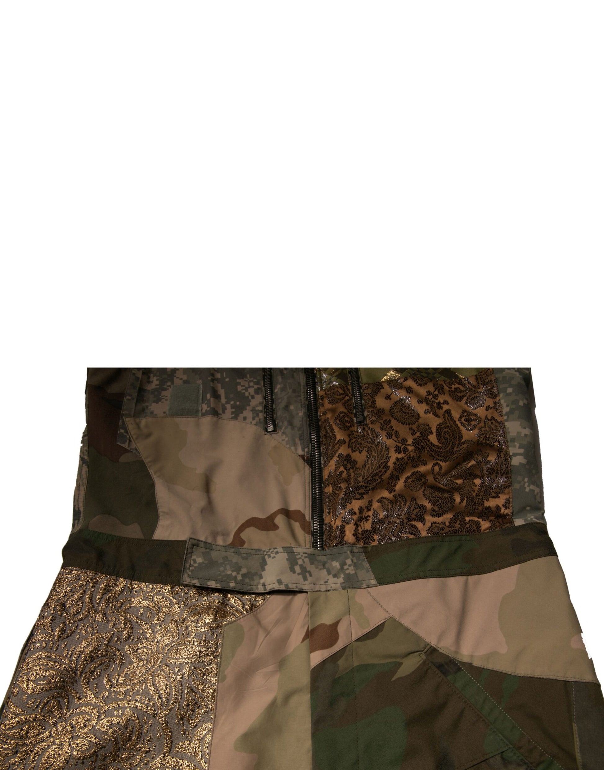 Dolce & Gabbana Multicolor Patchwork Camouflage Overall Pants Dolce & Gabbana