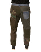 Dolce & Gabbana Blue Tattered Straight Cropped Denim Jeans - Eljoys Fashion 