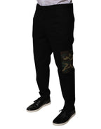 Dolce & Gabbana Black Cotton Men Cargo Casual Pants - Eljoys Fashion 