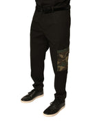 Dolce & Gabbana Black Cotton Men Cargo Casual Pants - Eljoys Fashion 