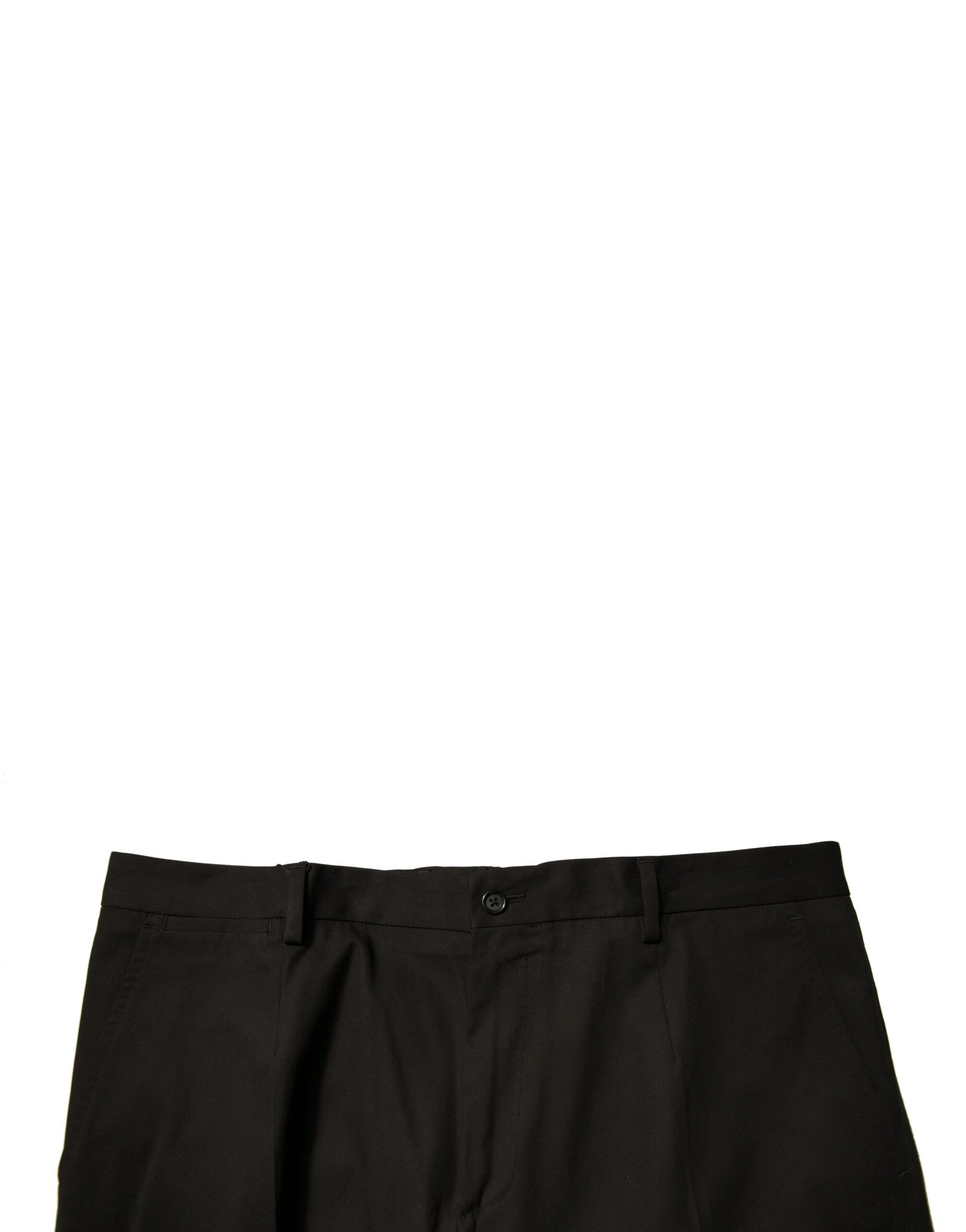 Dolce & Gabbana Black Cotton Men Cargo Casual Pants Dolce & Gabbana