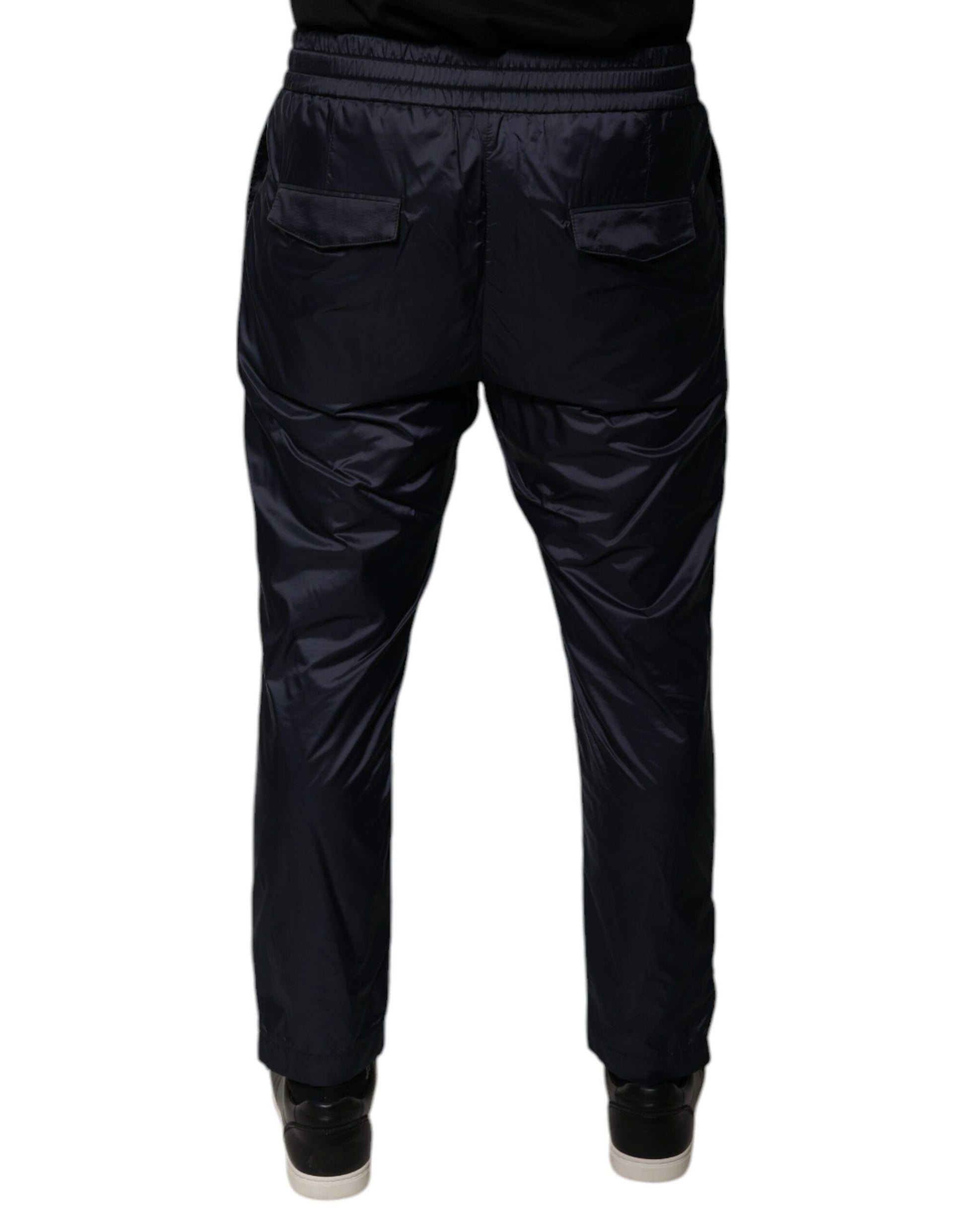 Dolce & Gabbana Dark Blue Cotton Skinny Sweatpants Pants Dolce & Gabbana