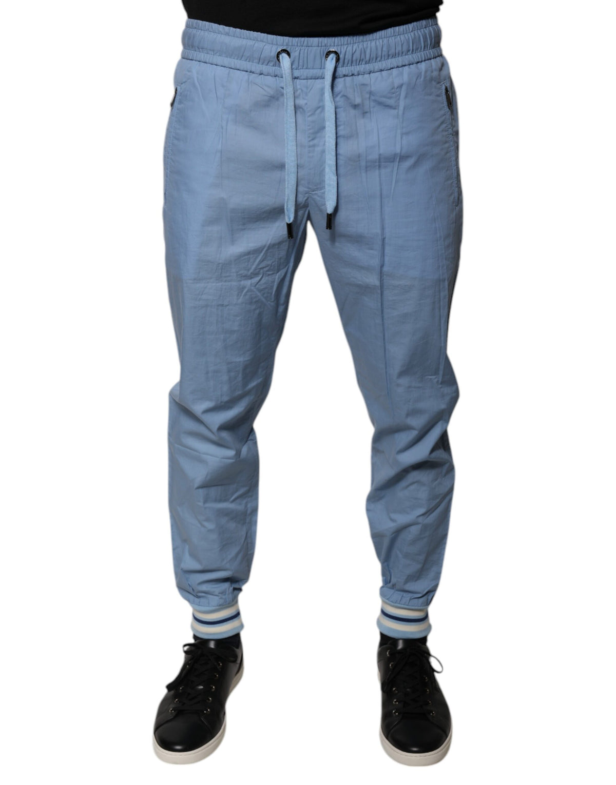 Dolce & Gabbana Blue Cotton Jogger Sweatpants Pants - Eljoys Fashion 